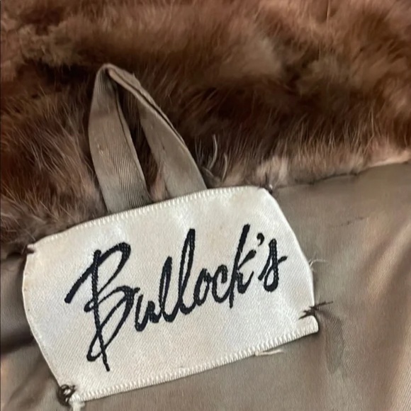 Vintage Bullock’s 50’s-60’s Fur Brown Coat with Pockets Lightweight - Picture 5 of 12